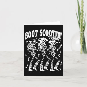 Carte Boot Scootin' Boogie Retro Western Skeleton Dancin