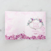 Carte Booth de téléphone rose floral | Amitié (Intérieur)