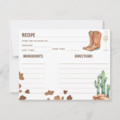 Carte Boots et bubbly Bridal douche recette (Devant)