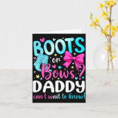 Carte Boots Or Bows Daddy Loves You Gender Reveal Party (Fleur jaune)