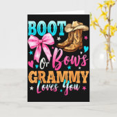 Carte Boots Or Bows Grammy Loves You Gender Reveal Famil (Fleur jaune)
