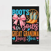 Carte Boots Or Bows Grande Grand-mère T'aime Vous Révéla (Devant)