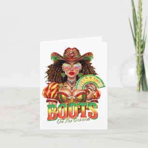 Carte Boots sur le terrain Juneteenth Cowgirl noire West