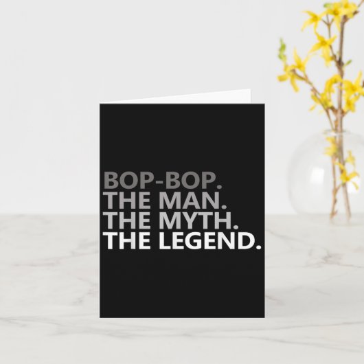 Carte Bop-bop The Man The Myth The Legend Funny Grandpa (Fleur jaune)