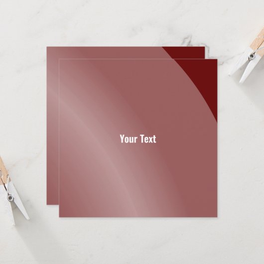 Carte Bordeaux moderne Shaded Qr Code moderne (Devant/Arrière en situation)