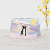 Carte Border Collie (Fleur jaune)
