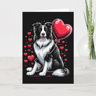 Carte Border Collie Chien Saint-Valentin Propriétaire de
