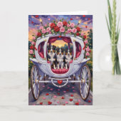 Carte Border Collie Dog Valentine's Day (Devant)