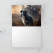 Carte Border Collie Halloween Épouvantable (Intérieur)