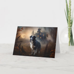 Carte Border Collie Halloween Épouvantable