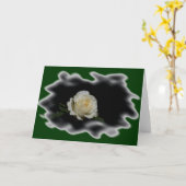 Carte Bords brûlés à la rose blanche (Fleur jaune)
