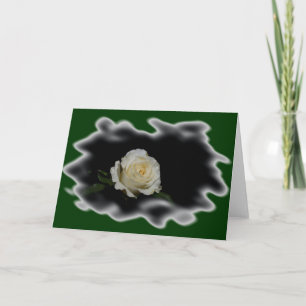 Carte Bords brûlés à la rose blanche
