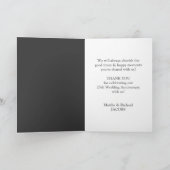 Carte Bordure argent 25e anniversaire de mariage (Intérieur)