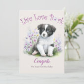 Carte Bordure Collie Adoption chien, Jour Gotcha (Debout devant)