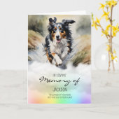 Carte Bordure Collie aquarelle chien animal de compagnie (Fleur jaune)