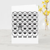 Carte Bordure Collie dans le mouton (Fleur jaune)