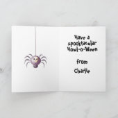 Carte Bordure Collie Howl-o-Ween Salutation (Intérieur)