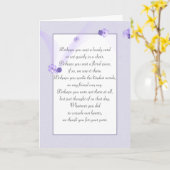 Carte Bordure de lavande de Merci de sympathie (Fleur jaune)