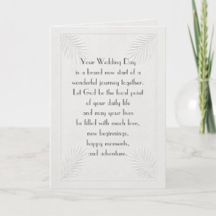 Carte Bordure de palme tropicale en relief pour mariage
