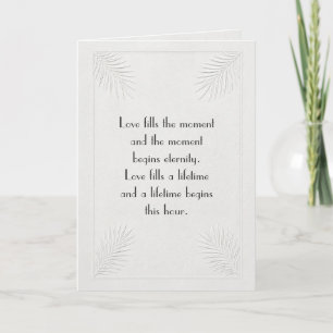 Carte Bordure de palme tropicale en relief pour mariage
