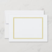 Carte Bordure métallique double or sur fond blanc pétill (Dos)