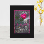 Carte Bordure noire simple Pink Rose Photo Bordure noire (Fleur jaune)