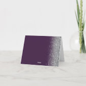 Carte Bordure Pailletée Argent Violet Merci pour votre A (Dos)