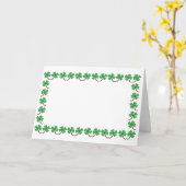 Carte Bordure Shamrock vide (Fleur jaune)
