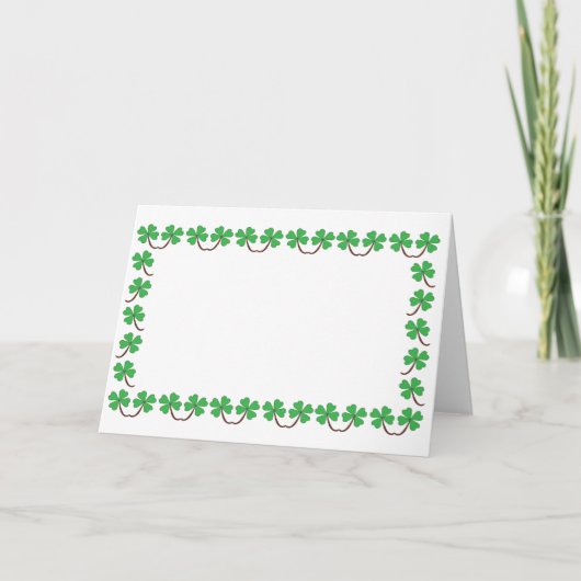 Carte Bordure Shamrock vide (Devant)