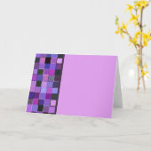 Carte Bordure simple Carré violet (Fleur jaune)