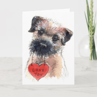 Carte Bordure Terrier Love