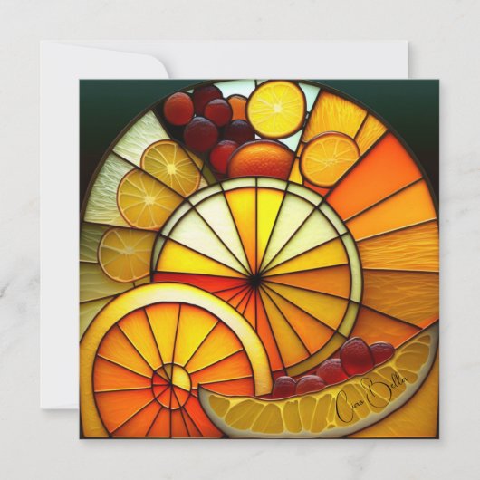 Carte Bordures orange en verre (Devant)