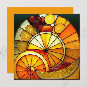 Carte Bordures orange en verre