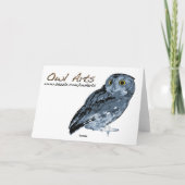 Carte Boreal Owl Closeup Photo (Dos)