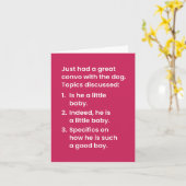 Carte Bored et parler à chien / Juste parce que (Fleur jaune)