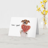 Carte Boris - Jack Russell Terrier - (Fleur jaune)