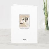 Carte Borzoi (Brindle d'argent) Peinture originale de ch (Dos)