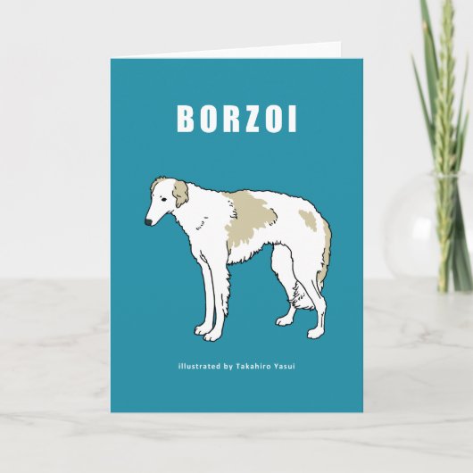 Carte Borzoi Greeting (Devant)