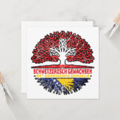 Carte Bosnien Bosnisch Schweizer Schweiz Baum Wurzel (Devant/Arrière en situation)