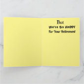 Carte Boss Big So Tad Retraite mignonne Grumpy Girl (Intérieur)