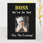 Carte Boss Big So Tad Retraite mignonne Grumpy Girl (Fleur jaune)
