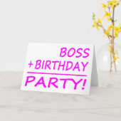 Carte Boss : Boss + Anniversaire = Fête (Fleur jaune)