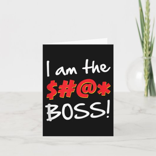 Carte Boss, Bosses Humour Citation graphique Gag Cadeau (Devant)