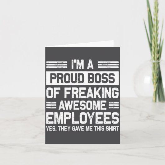 Carte Boss Day Employee Appreciation Office Funny Boss  (Devant)