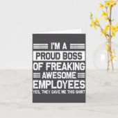 Carte Boss Day Employee Appreciation Office Funny Boss  (Fleur jaune)