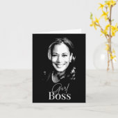 Carte Boss Kamala Harris Pour Libéraux-Démocrates (Fleur jaune)