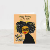 Carte Boss Lady Bonne Anniversaire Soeur Africaine Améri (Devant)