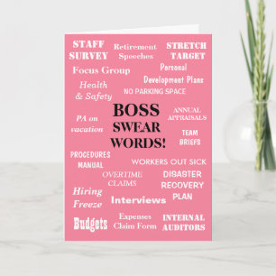 Carte Boss Sweer Mots   Amusante Femme Boss Anniversaire