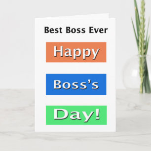 Carte Boss's Day Meilleur Boss Jamais