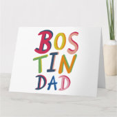 Carte Bostin Papa Black Pays Anniversaire ou Fête des pè (Devant)